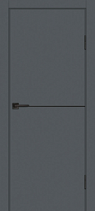 Товар Межкомнатная дверь P-19 AL черный молдинг Графит матовый