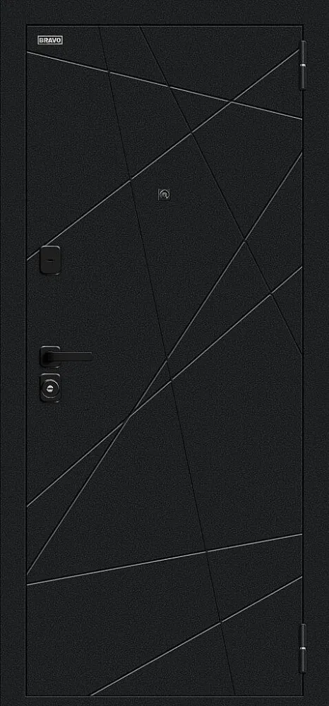 Фото Дверь Граффити-5/SBlack Букле черное/Slate Art BR6187